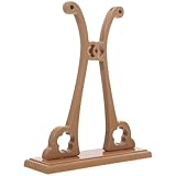 Abaodam Porte ventail Traditionnel en Résine Khaki, Support Rond Élégant Surface Lisse et Base Stable, pour Décoration Asiatique et Expositions
