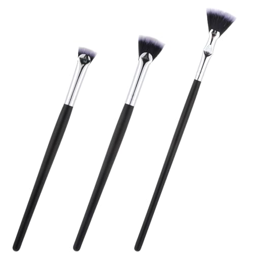 3 PCS Fan Mascara Brushes Eye Lash Brush Fan Brushes Folding Angle Lash Wand Brush for Eye Makeup Upper and Lower Lashes