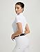FitsT4 Sports Womens Short Sleeve Equestrian Show Shirts UPF50 Horse Riding Performance Shirt Rider Top White XS
