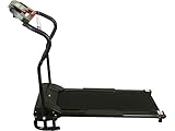 Cinta de correr motorizada - 53 x 129 x 112 cm - De 1 à 10 km/h - 3 programas de entrenamiento - Soporte para vasos - Pantalla de control - Negro