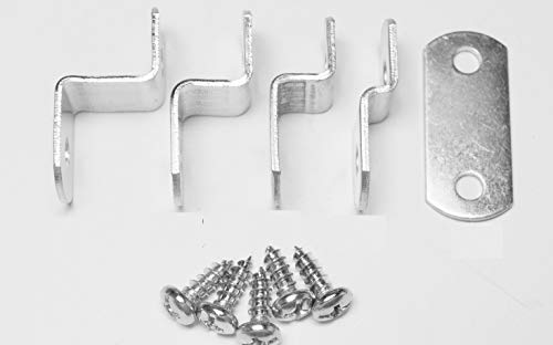 Offset Canvas Clips for Picture Framing Assorted Small Sizes, 10 Each 0 0 , 1 8 , 1 4  3 8  1 2 , 10 Pieces Each Size Packed with 100 Screws