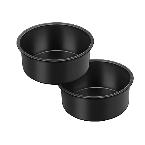 TEAMFAR Backform 2er Set, 11cm Runde Edelstahl Kuchenform Backformen Tortenform, Edelstahlkern mit Antihaftbeschichtung, Gesund & Ungiftig, Einfach zu reinigen