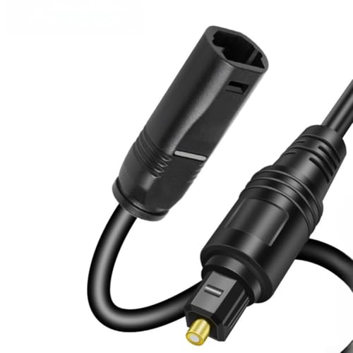 Câble audio optique – Câble d'extension numérique en fibre optique pour barres de son, téléviseurs et gaine en PVC, flexible et câble (noir) (noir (noir (noir (noir (noir (B(1 m)