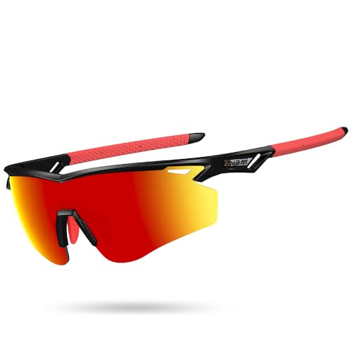 Image of Polarized Running Sunglasses for Men Women Ultra-Comfort, UV400 Protection | 22g Lightweight TR90 Frame & Adjustable Silicone Nose Pads Wraparound Sports Sun glasses for Cycling Baseball Hiking Fishing