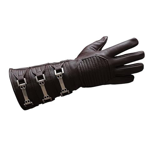 Anakin Skywalker Gauntlet Costume Real Leather Brown Right Glove