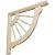 Ekena Millwork BKT01X12X12CRRW 1 1/2-Inch W by 12-Inch D by 12-Inch H Crendon Wagon Wheel Bracket, Rubber Wood
