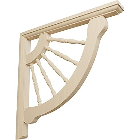Ekena Millwork BKT01X12X12CRRW Crendon Wagon Wheel Wood Brackets Cover