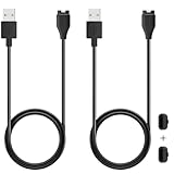 Charger for Garmin Vivoactive 6/5/4/4s/3, Replacement USB Charging Cable with Black Dust Plug for Garmin Watch (2Pack)