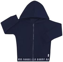 Bonds Kids Logo Fleece Hoodie, Black Sea (1 Pack), 12