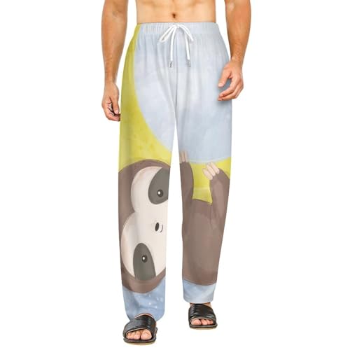 Vêtements de nuit pantalon de détente fluide motif paresseux aquarelle pour femme