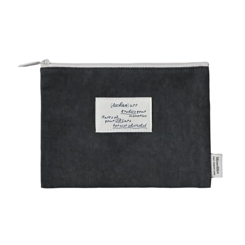 Image of Monolike Archive 247 Faded Flat Pouch, Gray - Makeup Bag, Cosmetic Bag, Travel Bag, Toiletry Bag, Organizer, Storage Bag