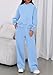 PRETTYGARDEN Womens Sweatsuits 2 Piece Set 2026 Casual Winter Long Sleeve Hoodie Loose Wide Leg Sweatpants Fall Tracksuit (Light Blue,Large)