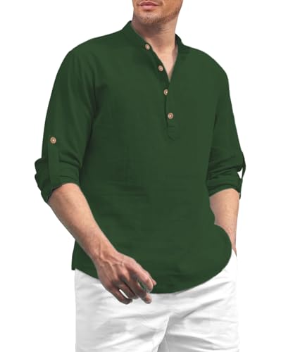 Image of Vida Loca Men Solid Cotton Blend Straight Kurta Shirt