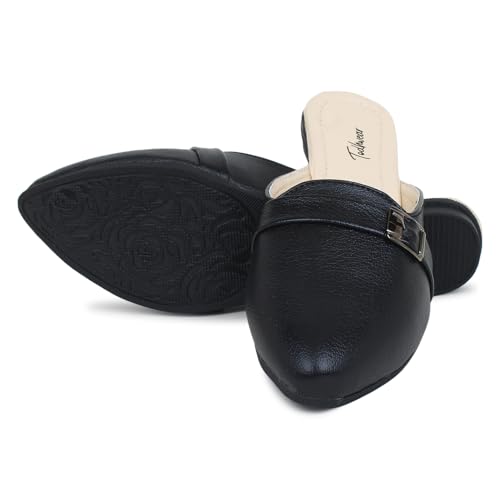 Image of Todhwear Flats Slip On Backless Loafers Womens Slides Shoes Office Mules | Casual Flats Slides Mules for All Day Comfort | Flat Fashion Sandals |