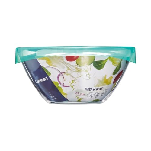 Miniatura 3 de Luminarc Keep N Lagon Ensaladera Vidrio Con Tapa 23cm Sodo Apto Microondas Apto Frigorífico Reciclable