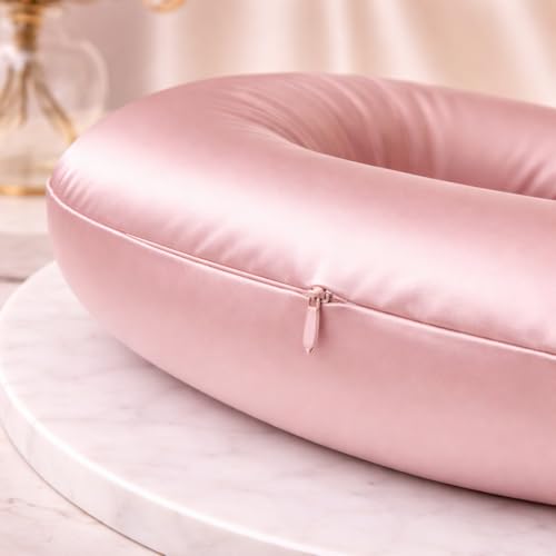Almohada de seda para viaje, funda para cuello miniatura 5