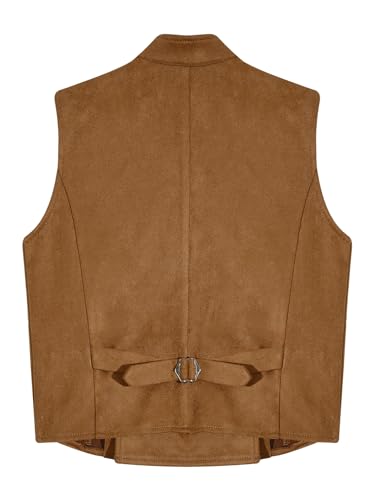 TiaoBug Boys Medieval Pirate Vest Double Breasted Gothic Steampunk Waistcoat Halloween Cosplay Dress up4