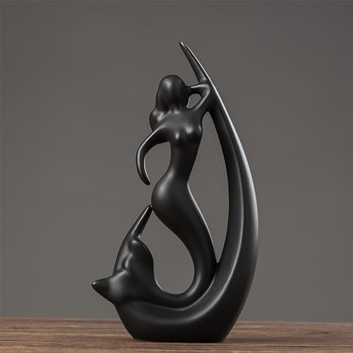 Estatua Decorativa de Sirena Cerámica Moderna miniatura 1