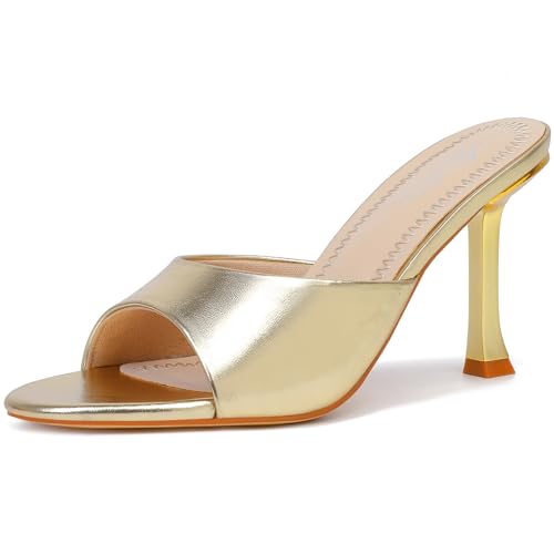 Image of Mostrin Kitten Heels for Women Round Toe Heels With Bow Vintage Mules Sexy Slip on Stiletto Backless Sandals for Party Daily