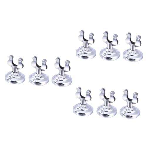 BUGUUYO 3sets Menu Place Holder Tabletop Holder Stainless Steel Plate for Wedding Birthday Business Events 3pcs*3