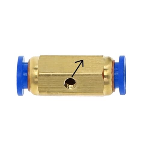Wtukmo Pneumatic Fittings Humidifier Connector M3/16-24 Thread Atomizing Nozzle Breeding Cooling Dust Removal Spray Head Base 3/16(PCU-8 Blue)