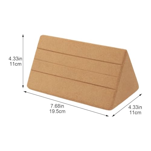 Bloques de corcho para yoga en casa o estudio con diseño triangular natural 5