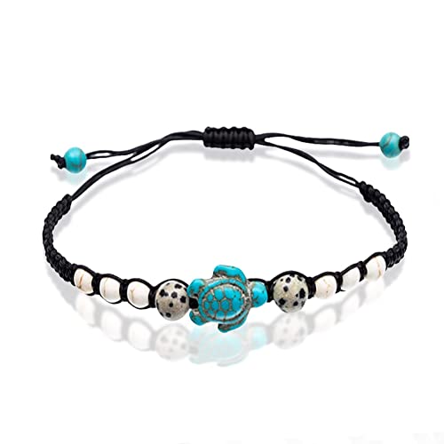 Exotic & Trendy Jewelry, Books And More Turtle Hemp Bracelet-Black Bracelet With Turtle In Turquoise Color-Hawaiian Sea Turtle Bracelet-Hemp Bracelet #TOP3