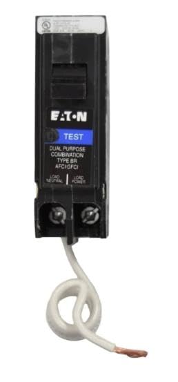 Eaton BRAFGF115QN BR Arc Fault/Ground Fault Circuit Breaker; 15 A; Single-pole; 10 kAIC Interrupt Rating
