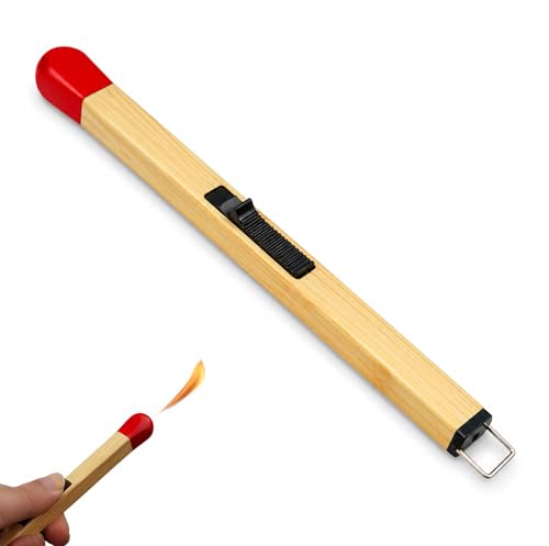 Image of PANCA Match Stick Shaped Gas Lighter for Kitchen | Long Handle Butane Gas Lighter for Stove, Candle & BBQ | Windproof Flame Lighter, Refillable Multipurpose Lighter for Outdoor Use & Home