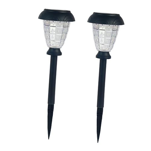 VILLCASE Solar Garden Lights 2 Pack Outdoor Led Ground Plug Lights Waterproof Landscape Lamp for Yard Courtyard Walkway