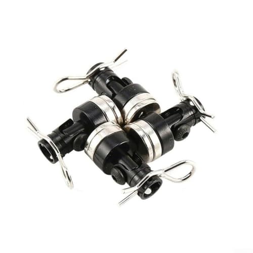 Juego de 4 postes metálicos ligeros para fijar carcasas de carrocería de coche RC a chasis Tamiya M03 M05 M06 CC01 XV01 1/10 (negro)