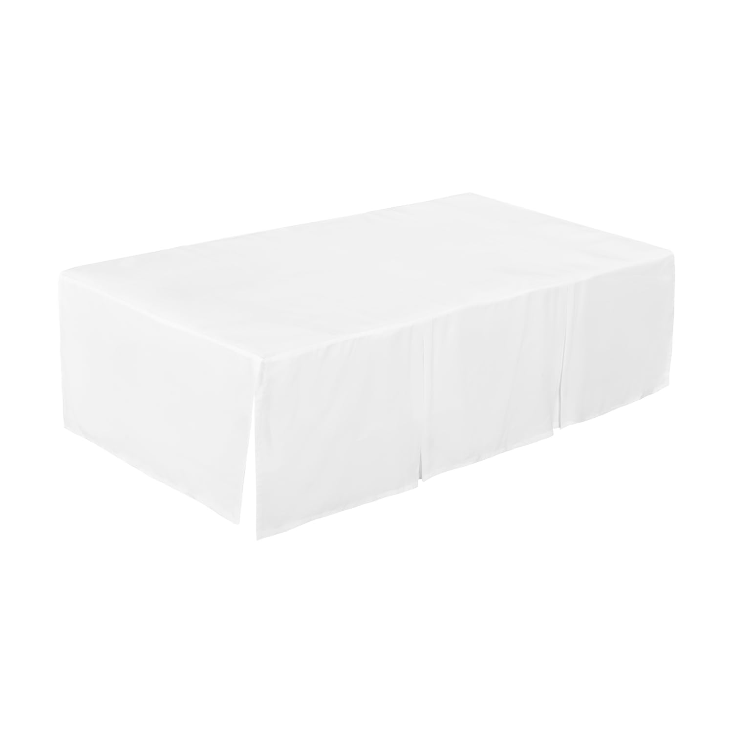 Everyday Kids Falda de Cuna Plisada Blanca; Falda de Cama de Cuna 100% algodón Natural para bebés niños y niñas; Volantes de Polvo de Cuna con Esquinas divididas para Poner y Quitar fácilmente, caída