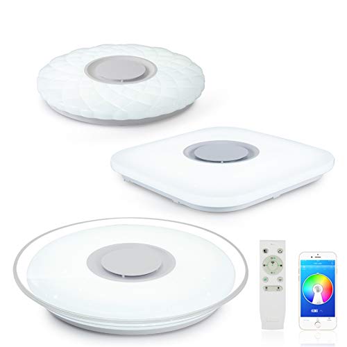Plafonnier LED moderne 52W avec haut-parleur Bluetooth dimmable