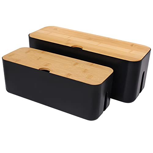 Boîte de gestion des câbles design épuré pour organiseur de bureau