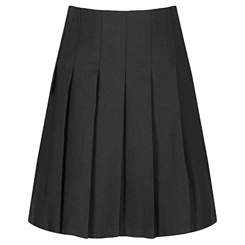 School Uniform 365 Trutex Girls Senior Stitch Down Pleat Skirt, Harrow Grey, W24-L18 Cover