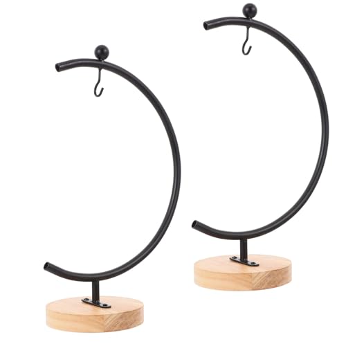 Soporte colgante de hierro y madera accesorio para colgar globos de cristal y plantas 2
