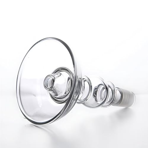Glass Funnel Bowl with 18mm Male Joint, High Borosilicate, Air-Tight Ground Joint, Smooth Finish, 2.95 Inch Top Diameter