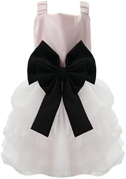 Dog Dress,Pet Wedding Dress Princess Formal Tutu Skirt with Bowknot,Puppy Birthday Party Outfit Apparel Girl for Small Dogs Cats Pink, X-Small