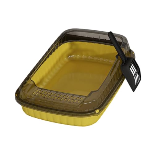 Caja de arena abierta para gatos Baoblaze amarillo miniatura 7