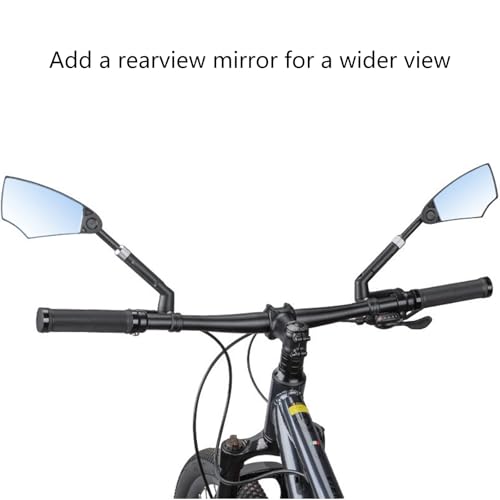 Espejo retrovisor giratorio antirreflejos de visión trasera ergonómico para bicicleta 4