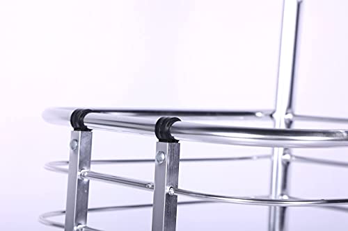 Image of Aluminium Portable Folding Grocery Shopping Supermarket Trolley Hand Truck Deluxe Utility Cart Light weight Space Saver Trolley Cart with 4 Wheel Personal Household Grocery Shopping Trolley Cart