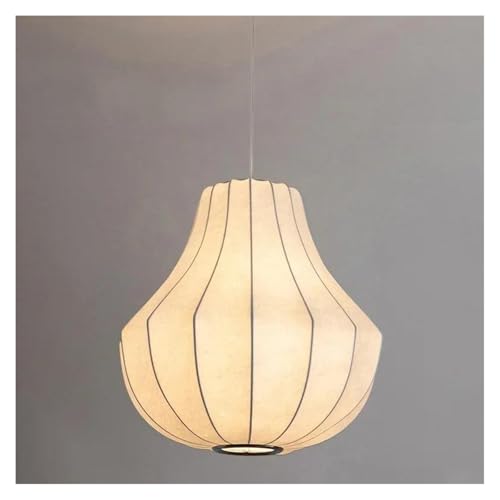Pendentif à LED de Soie Japonaise Lampe Suspension Plafonnier Salon Chambre Chandelier 55CM