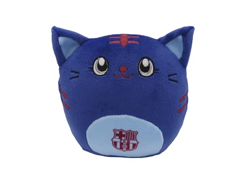 CyP Brands- FC Barcelona, Muñeco de Peluche, Gato, 12 cm, Color Azul, Producto Oficial