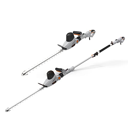 VonHaus Pole Hedge Trimmer 2 in 1 Extendable Telescopic Hedge Cutter 600W – Corded Electric, 45cm...