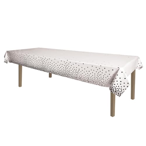 The Beistle Company Metallic Polka Dots Tablecover
