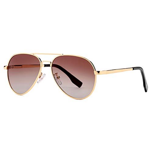 Image of GLEYEMOR Polarized Small Aviator Sunglasses for Small Face Women Men Juniors, 52mm