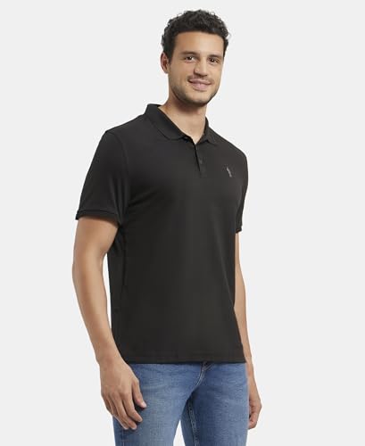 Image of Jockey 3912 Men Super Combed Cotton Rich Solid Half Sleeve Polo T-Shirt