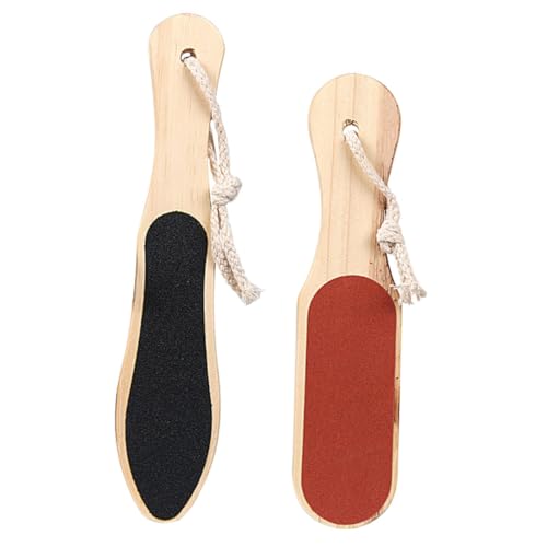 BESTYASH 2 piezas Limas para Pies de Madera Doble Cara Reutilizables para Eliminar Callos y Durezas Herramientas de Pedicura y Duraderas para Cuidado Profesional de