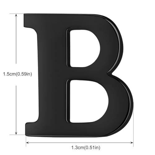 Image of HONEY BEAR Initial Alphabet Letter Lapel Pins Collar Badge Brooches for Mens /Womens Shirt Dress Decoration Black