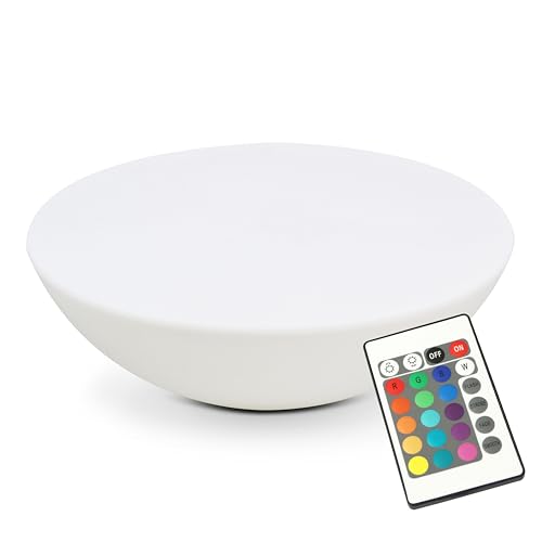 Oviala Table Basse Lumineuse Ronde LED